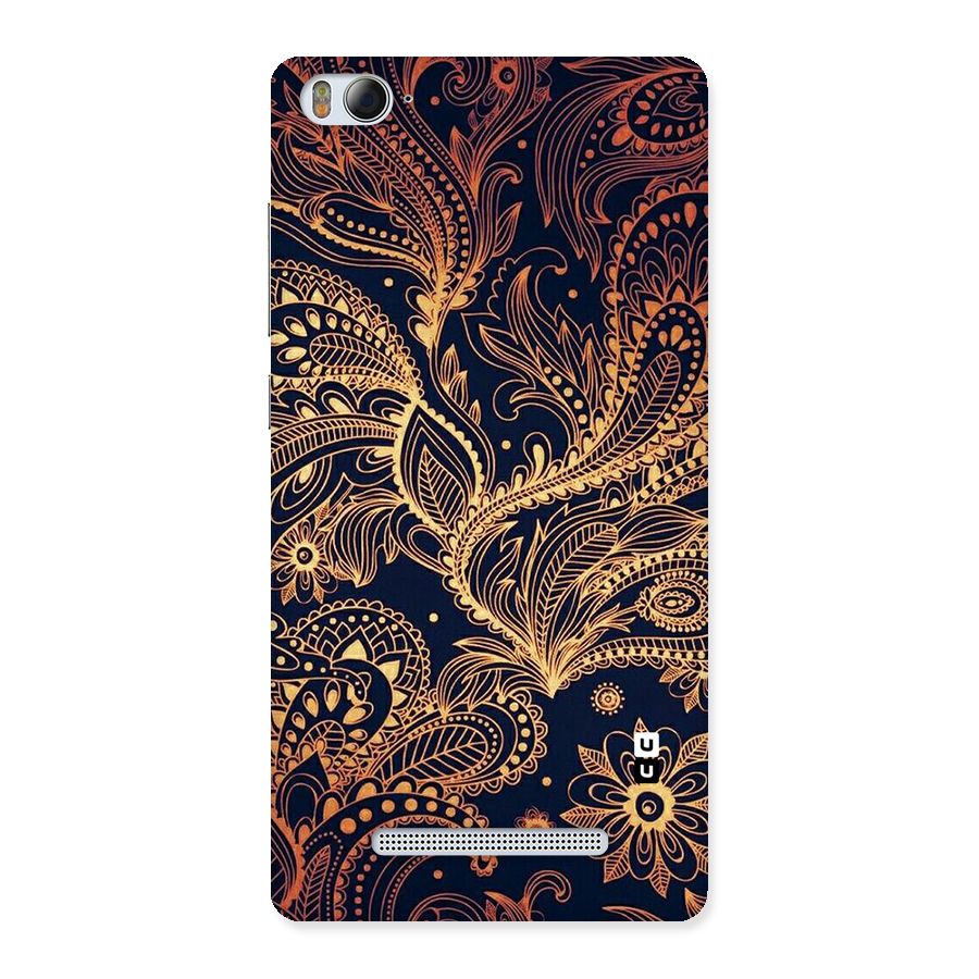 Classy Golden Leafy Design Back Case for Xiaomi Mi4i