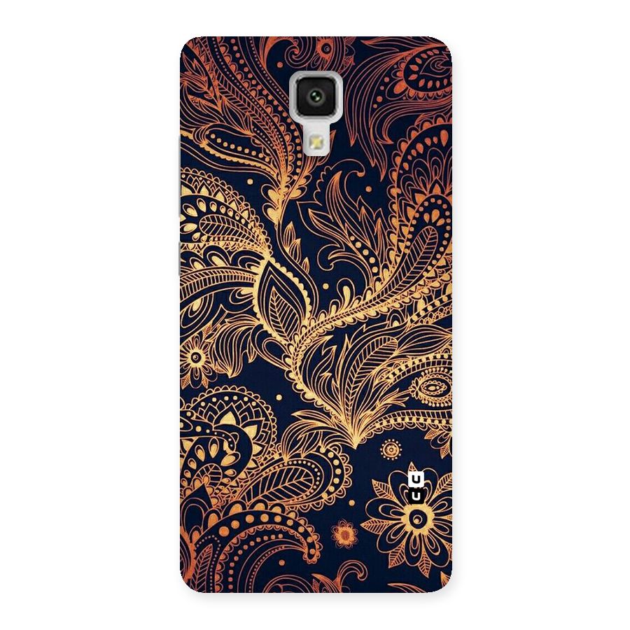 Classy Golden Leafy Design Back Case for Xiaomi Mi 4