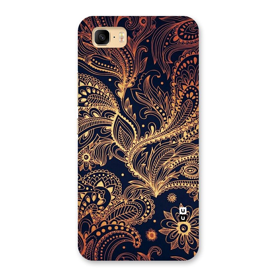 Classy Golden Leafy Design Back Case for Zenfone 3s Max
