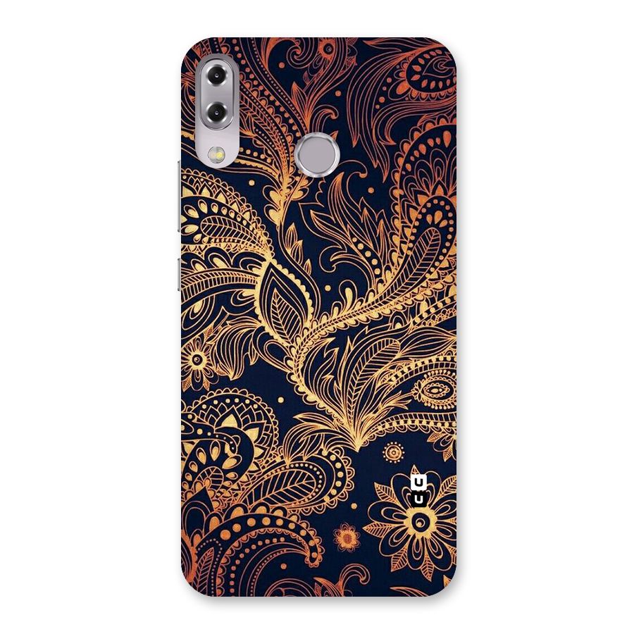 Classy Golden Leafy Design Back Case for Zenfone 5Z