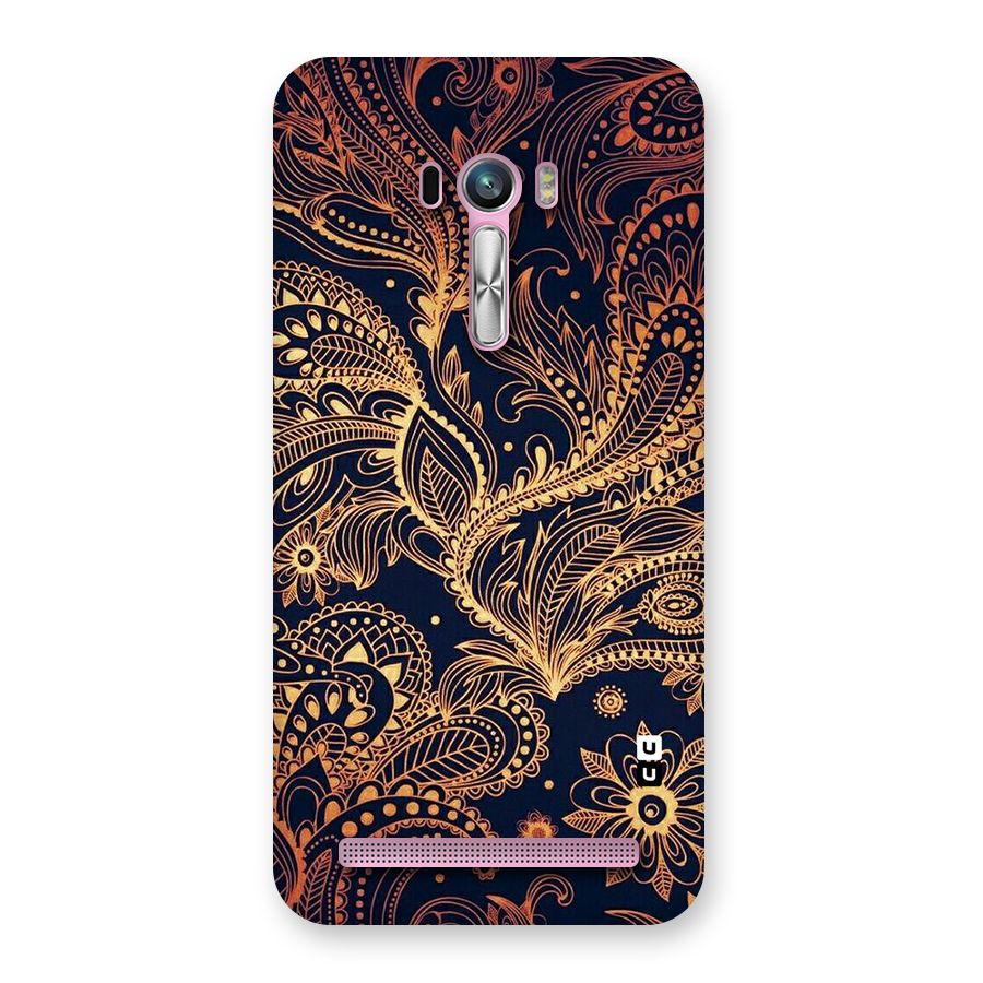 Classy Golden Leafy Design Back Case for Zenfone Selfie