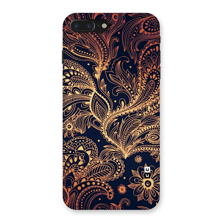 Classy Golden Leafy Design Back Case for iPhone 7 Plus