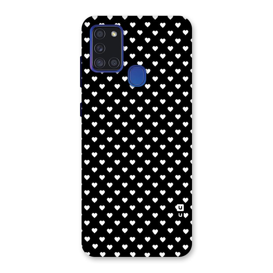 Classy Hearty Polka Back Case for Galaxy A21s