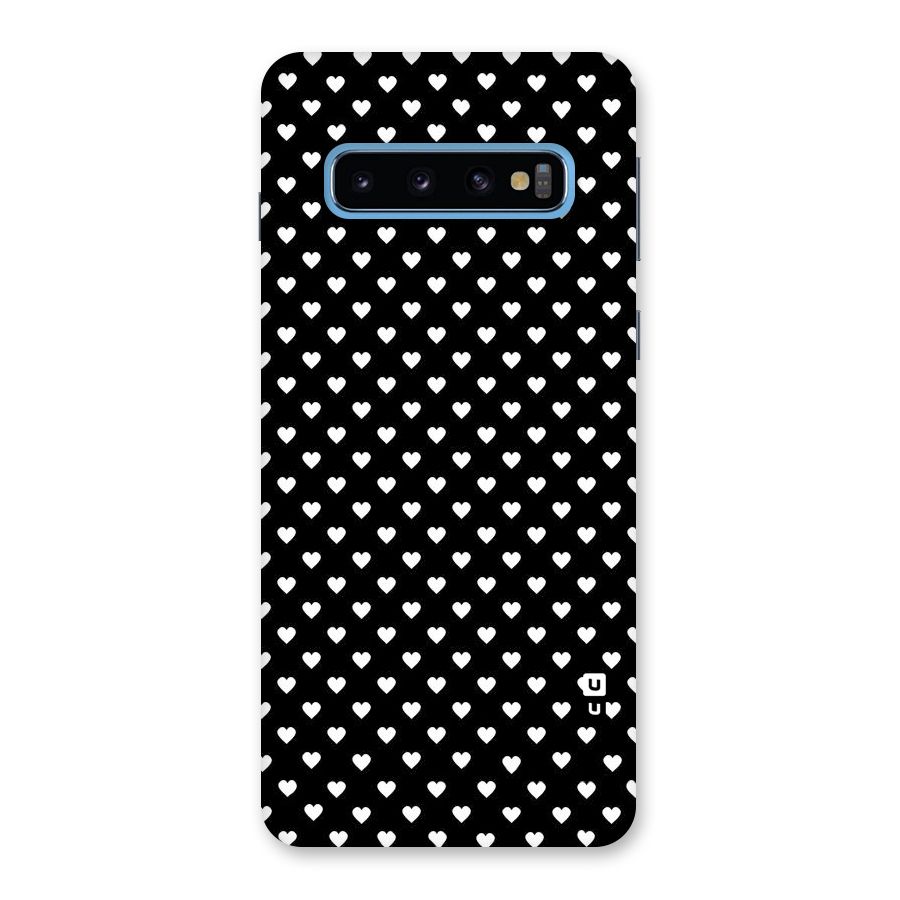 Classy Hearty Polka Back Case for Galaxy S10