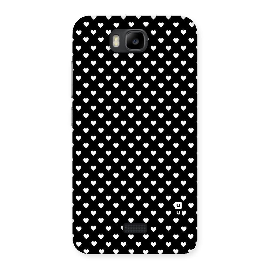 Classy Hearty Polka Back Case for Honor Bee