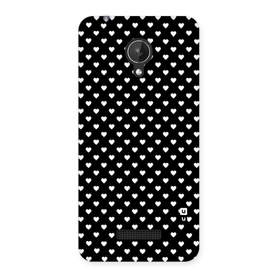 Classy Hearty Polka Back Case for Micromax Canvas Spark Q380