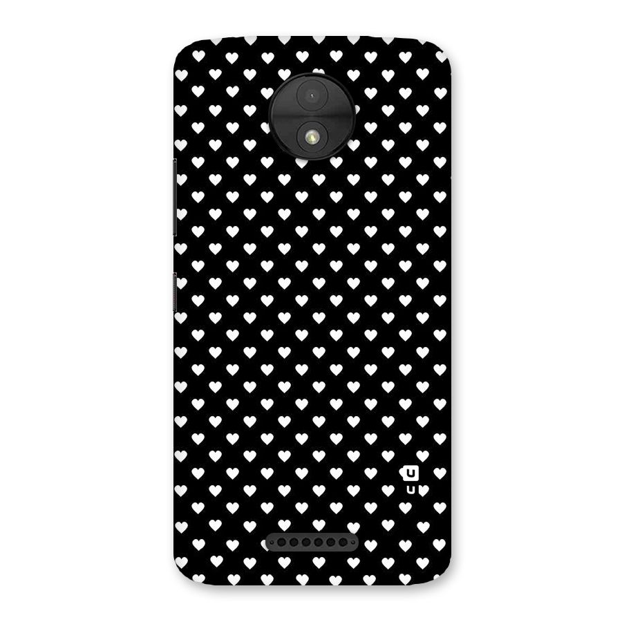 Classy Hearty Polka Back Case for Moto C