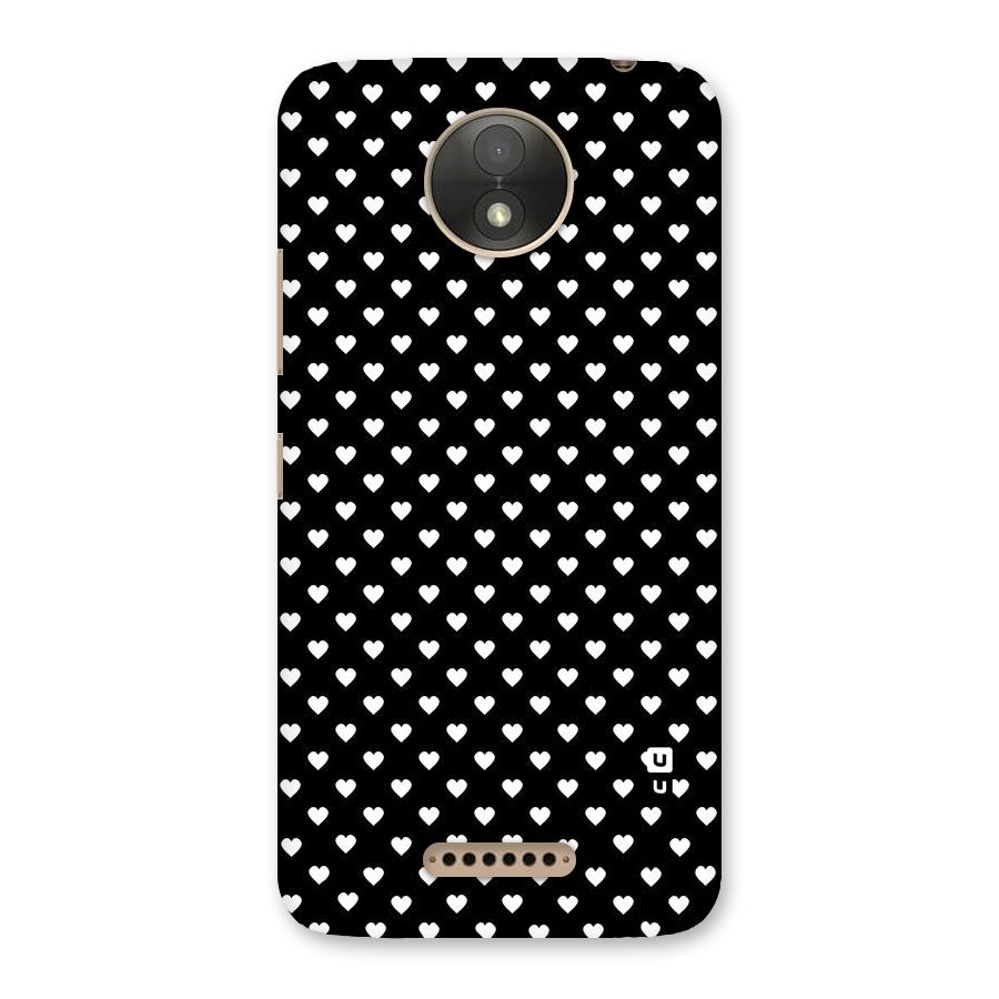 Classy Hearty Polka Back Case for Moto C Plus