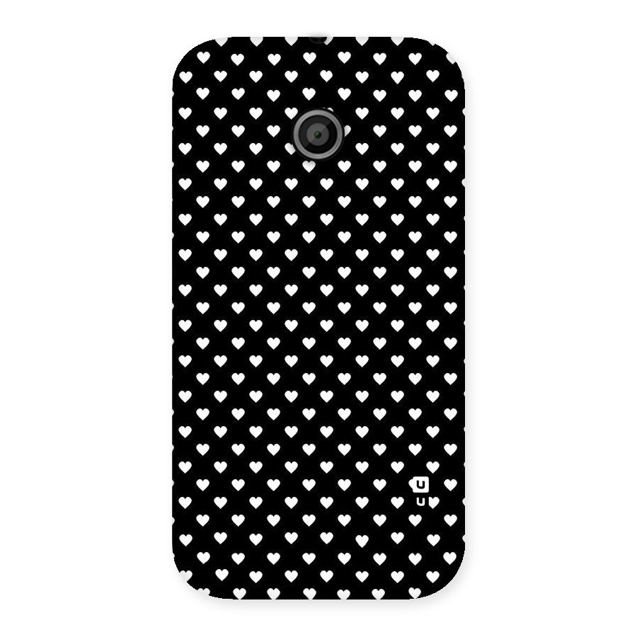 Classy Hearty Polka Back Case for Moto E