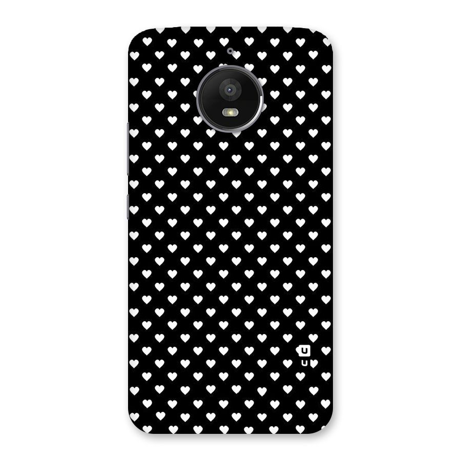Classy Hearty Polka Back Case for Moto E4 Plus