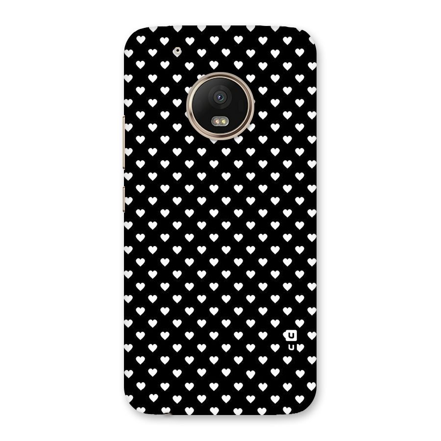 Classy Hearty Polka Back Case for Moto G5 Plus