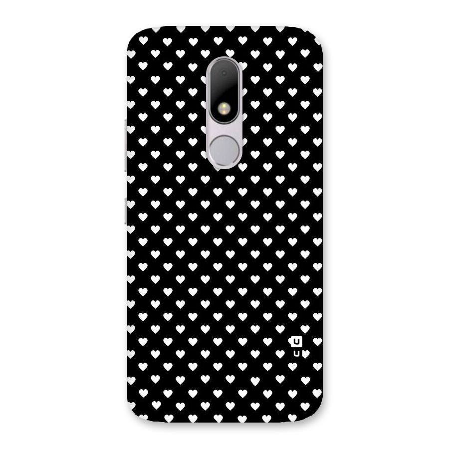 Classy Hearty Polka Back Case for Moto M
