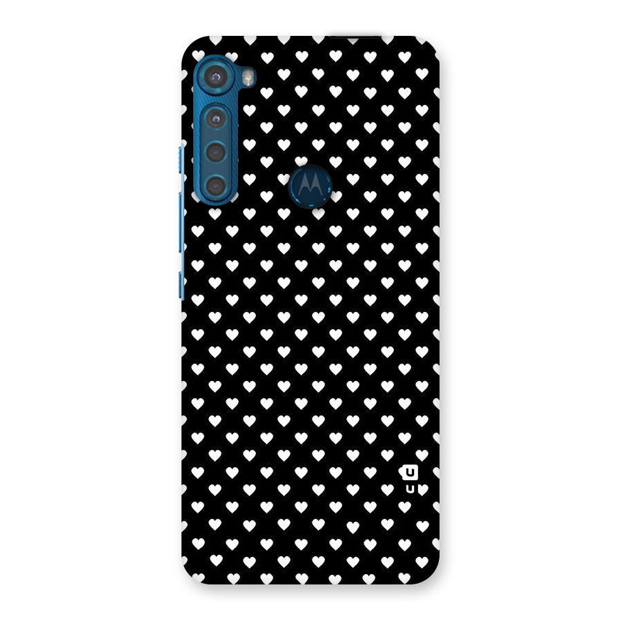 Classy Hearty Polka Back Case for Motorola One Fusion Plus