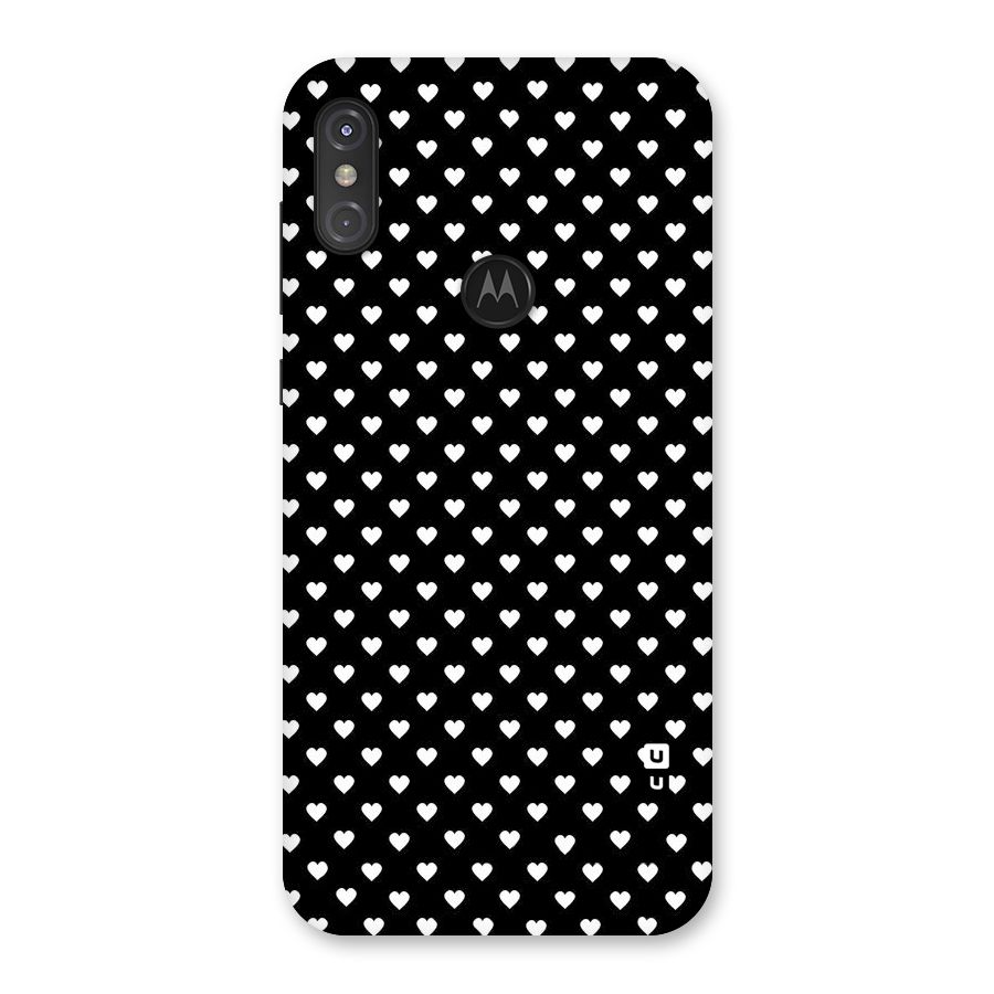 Classy Hearty Polka Back Case for Motorola One Power