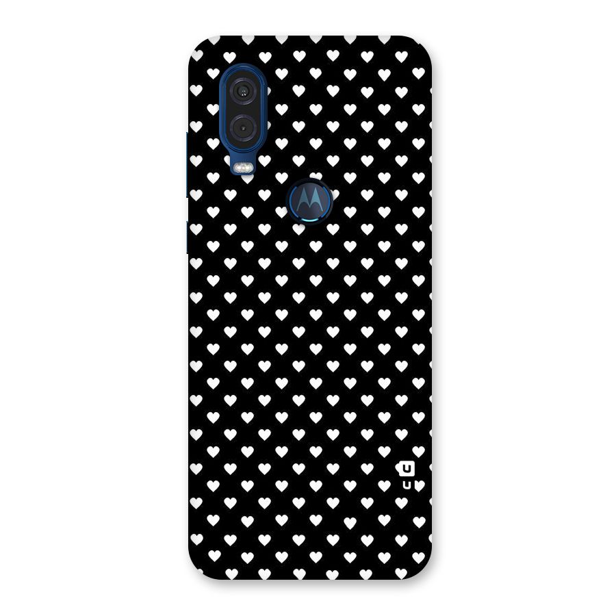 Classy Hearty Polka Back Case for Motorola One Vision