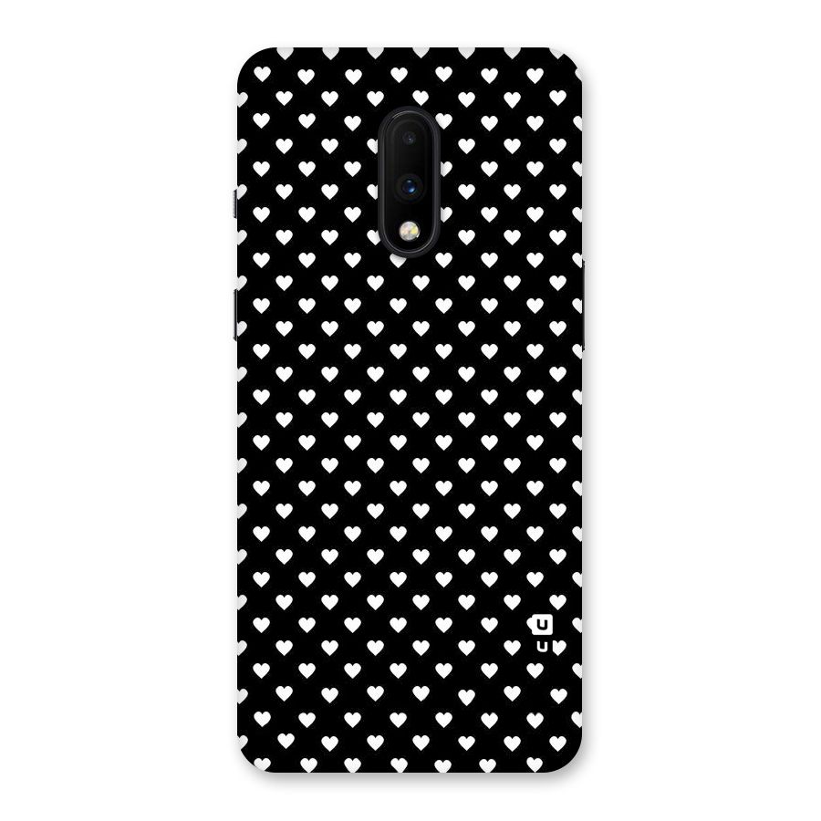 Classy Hearty Polka Back Case for OnePlus 7