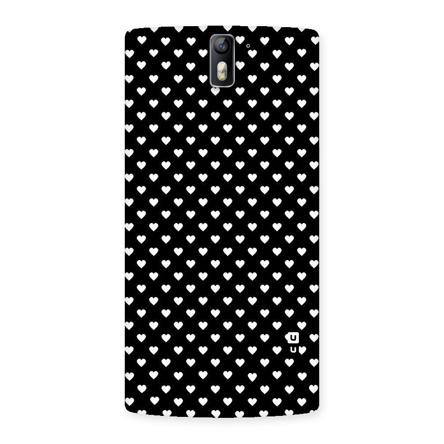 Classy Hearty Polka Back Case for One Plus One