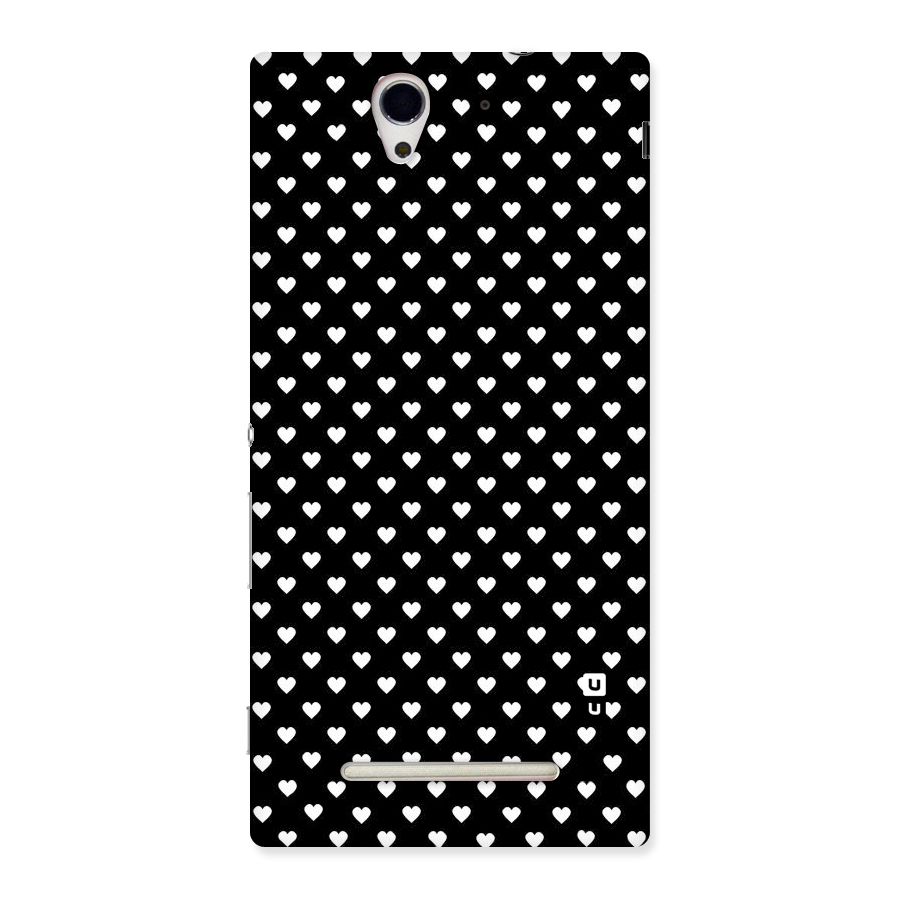 Classy Hearty Polka Back Case for Sony Xperia C3