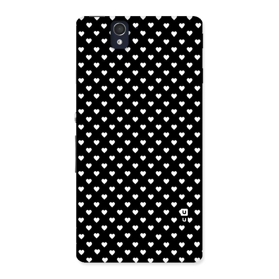 Classy Hearty Polka Back Case for Sony Xperia Z