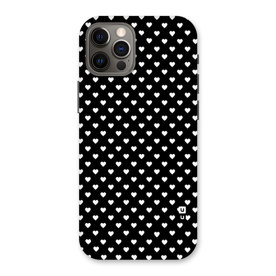 Classy Hearty Polka Back Case for iPhone 12 Pro