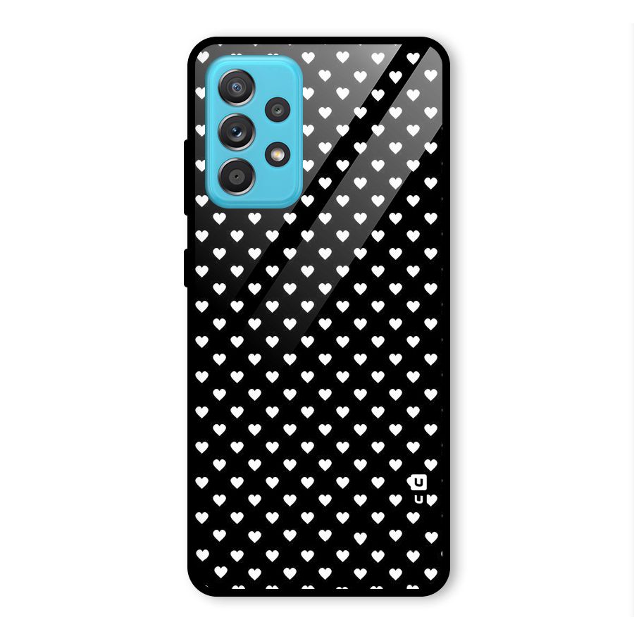 Classy Hearty Polka Glass Back Case for Galaxy A52