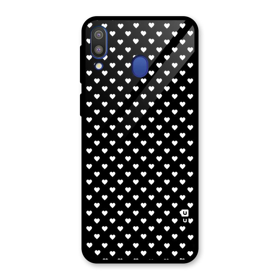 Classy Hearty Polka Glass Back Case for Galaxy M20