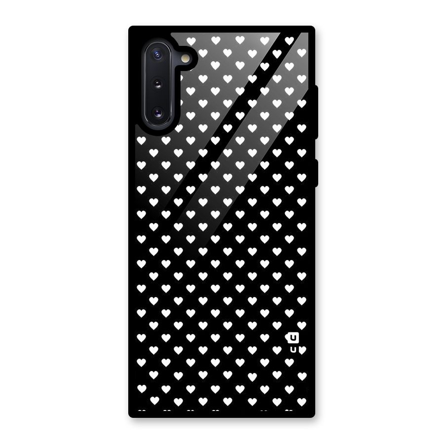 Classy Hearty Polka Glass Back Case for Galaxy Note 10