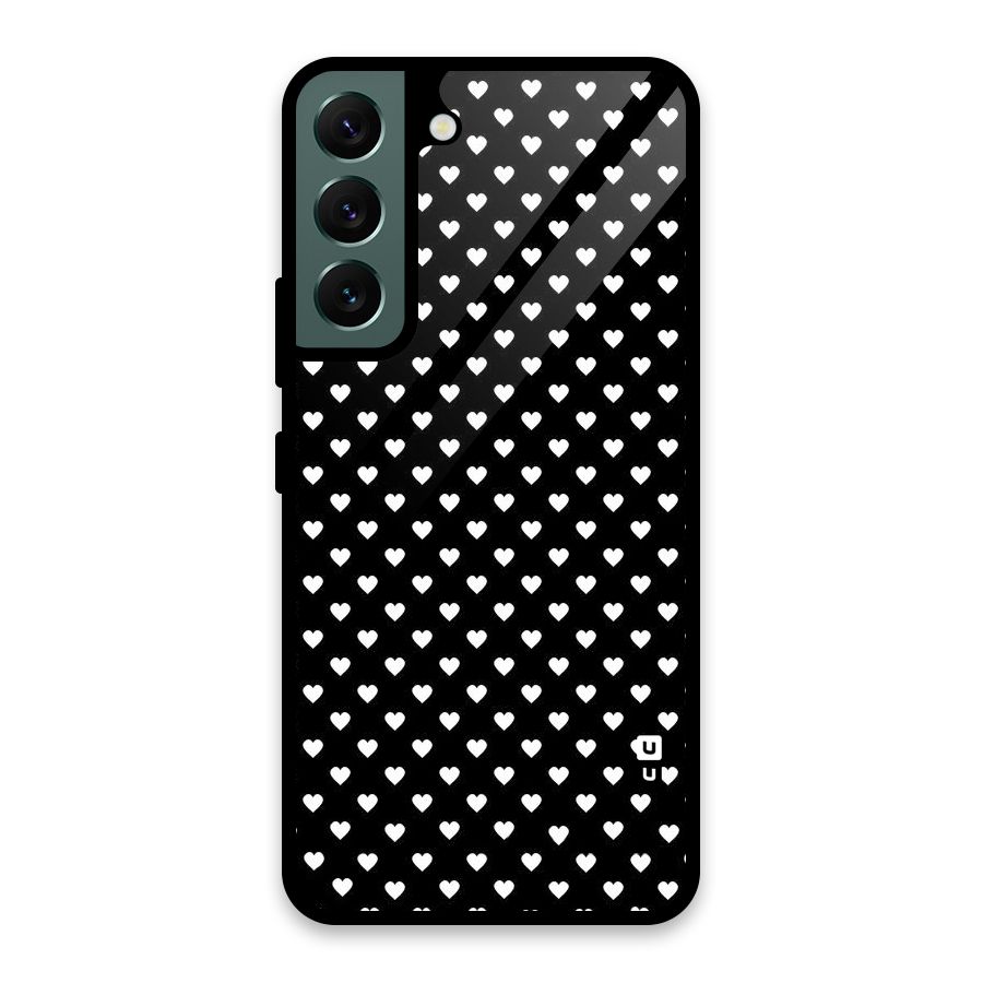 Classy Hearty Polka Glass Back Case for Galaxy S22 5G