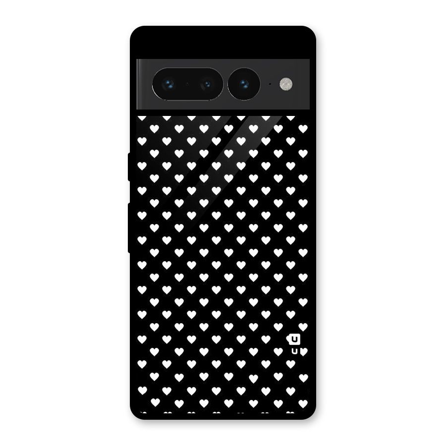 Classy Hearty Polka Glass Back Case for Google Pixel 7 Pro