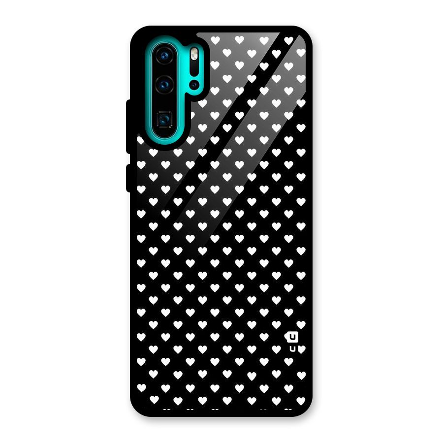 Classy Hearty Polka Glass Back Case for Huawei P30 Pro