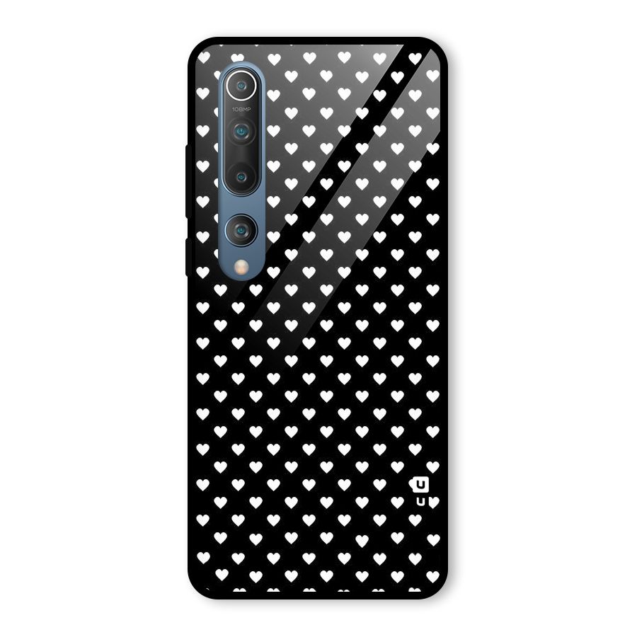 Classy Hearty Polka Glass Back Case for Mi 10