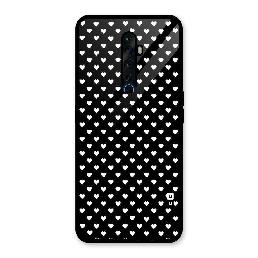 Classy Hearty Polka Glass Back Case for Oppo Reno2 F