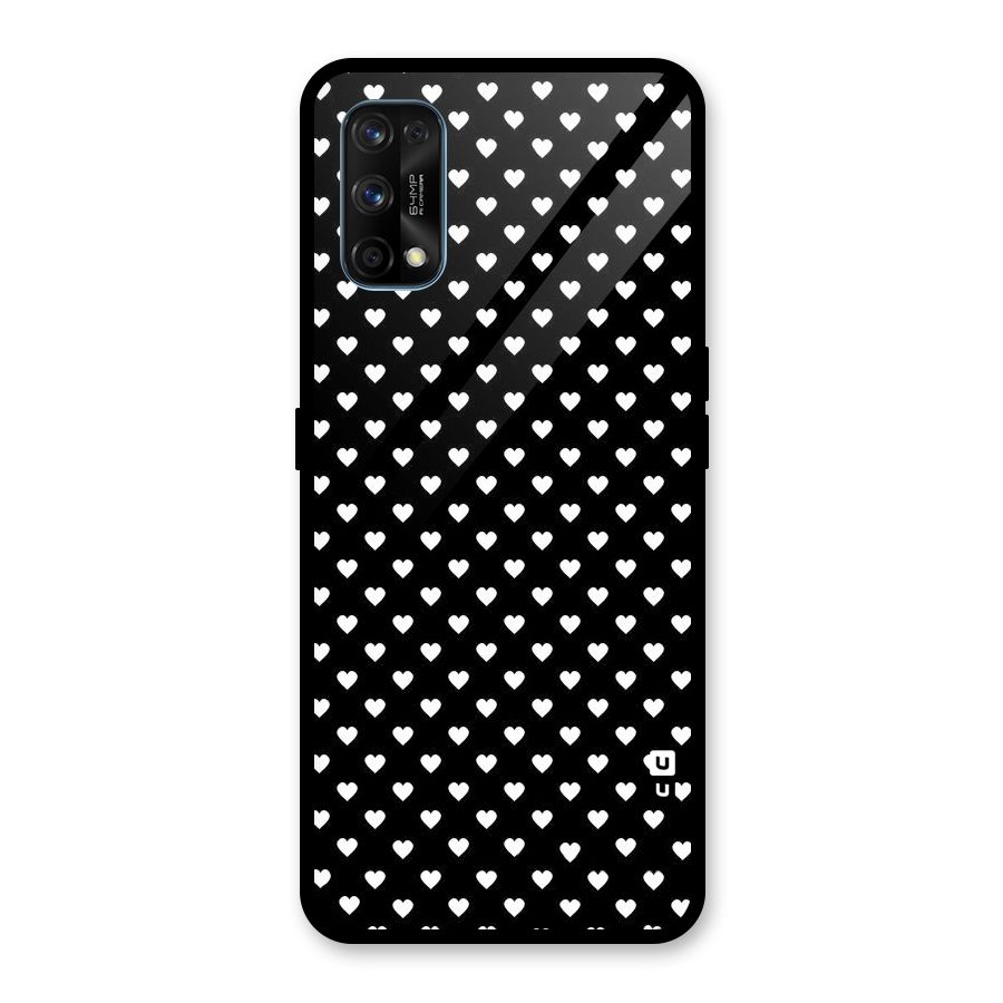 Classy Hearty Polka Glass Back Case for Realme 7 Pro