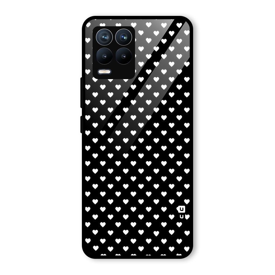 Classy Hearty Polka Glass Back Case for Realme 8 Pro
