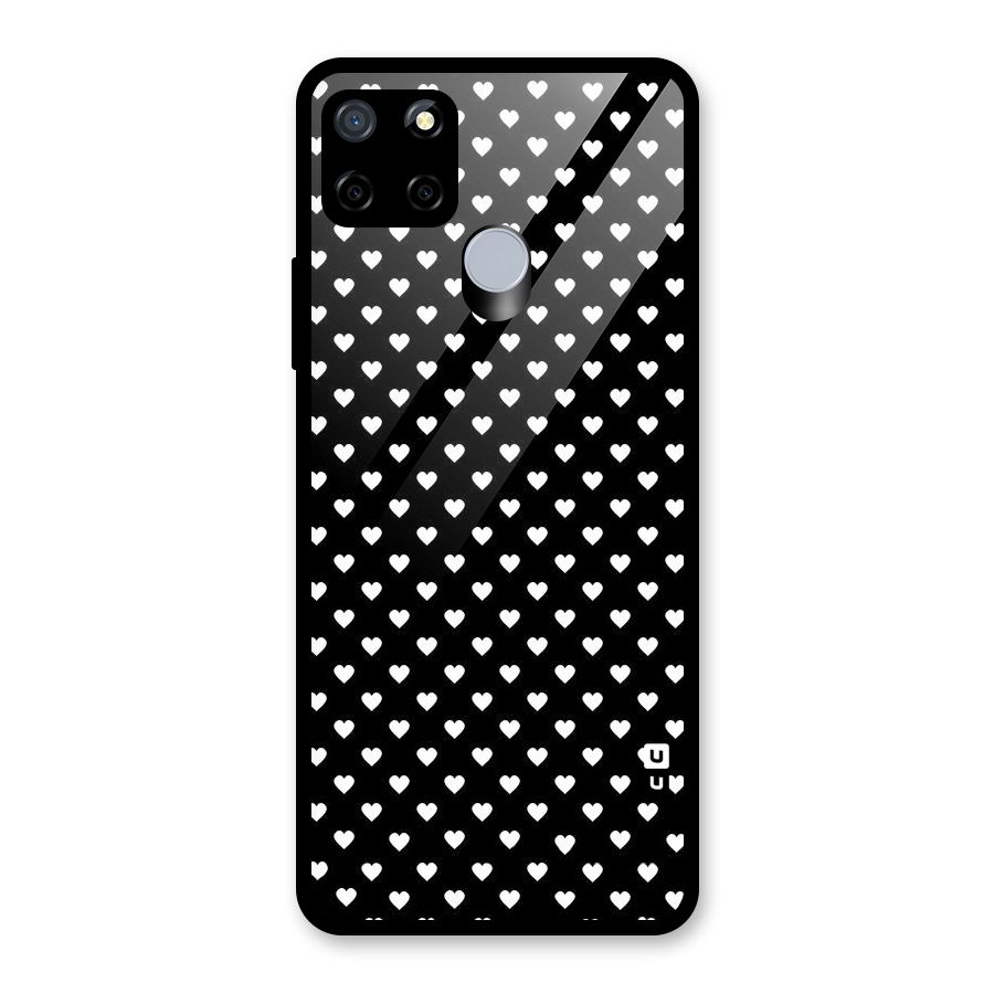 Classy Hearty Polka Glass Back Case for Realme C15
