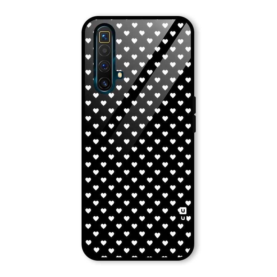 Classy Hearty Polka Glass Back Case for Realme X3