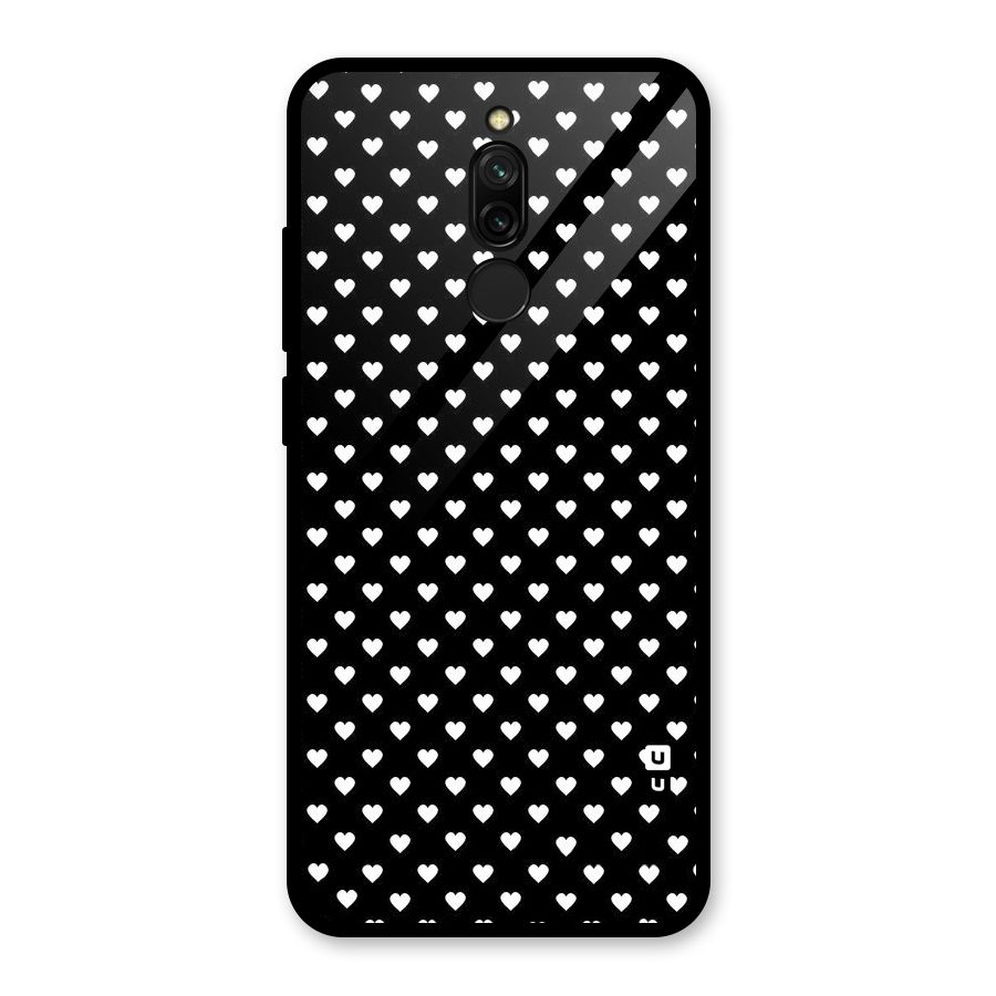 Classy Hearty Polka Glass Back Case for Redmi 8