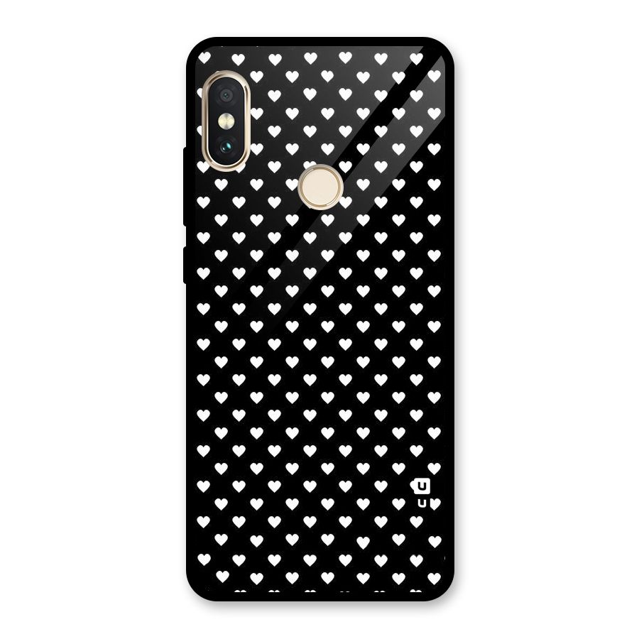 Classy Hearty Polka Glass Back Case for Redmi Note 5 Pro