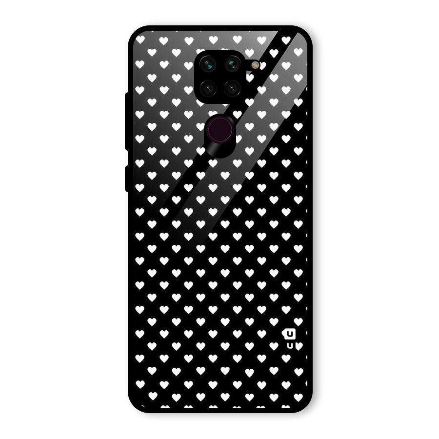 Classy Hearty Polka Glass Back Case for Redmi Note 9