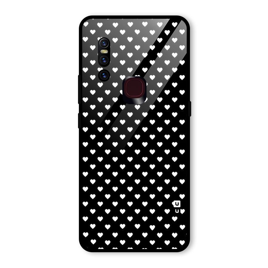 Classy Hearty Polka Glass Back Case for Vivo V15