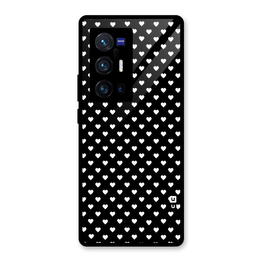 Classy Hearty Polka Glass Back Case for Vivo X70 Pro Plus