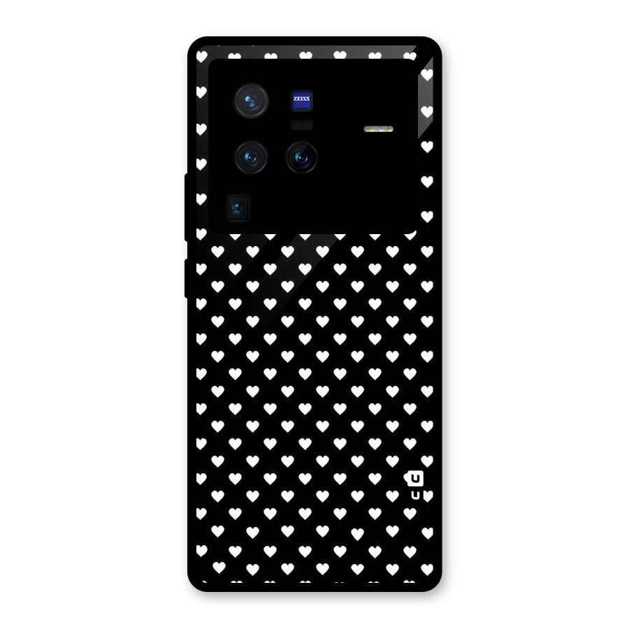 Classy Hearty Polka Glass Back Case for Vivo X80 Pro