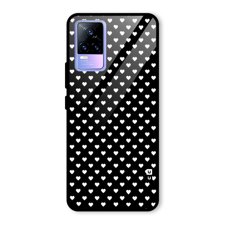 Classy Hearty Polka Glass Back Case for Vivo Y73