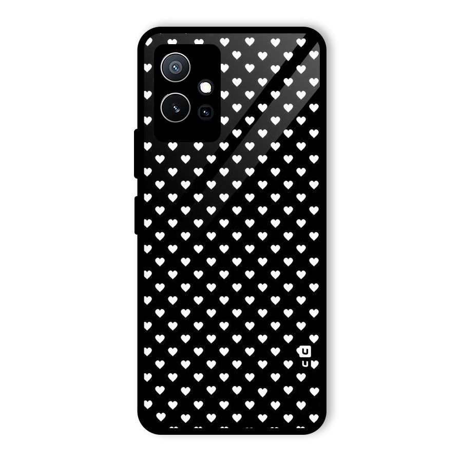 Classy Hearty Polka Glass Back Case for Vivo Y75 5G