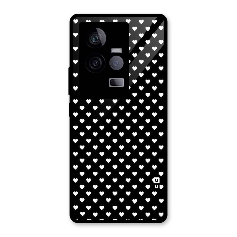 Classy Hearty Polka Glass Back Case for Vivo iQOO 11 5G