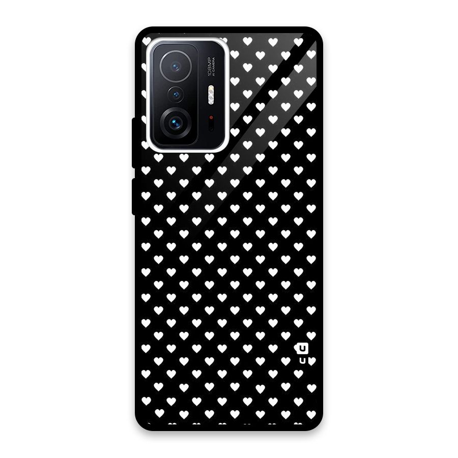 Classy Hearty Polka Glass Back Case for Xiaomi 11T Pro