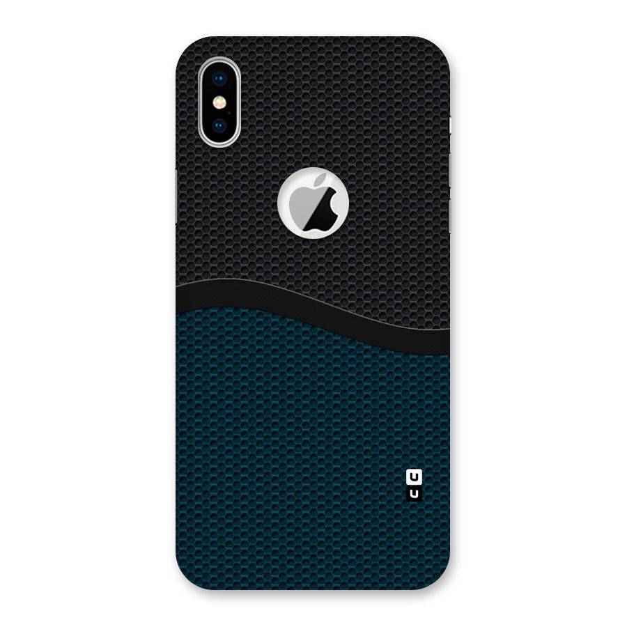Classy Rugged Bicolor Back Case for iPhone XS Logo Cut