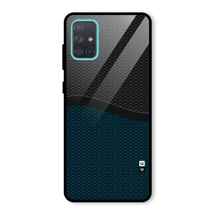 Classy Rugged Bicolor Glass Back Case for Galaxy A71