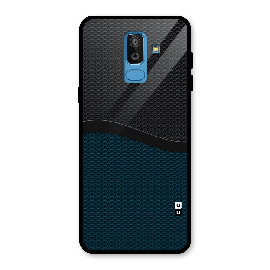 Classy Rugged Bicolor Glass Back Case for Galaxy J8