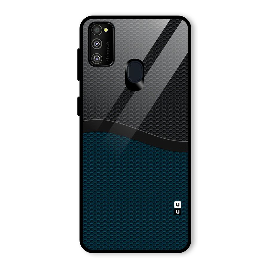 Classy Rugged Bicolor Glass Back Case for Galaxy M21